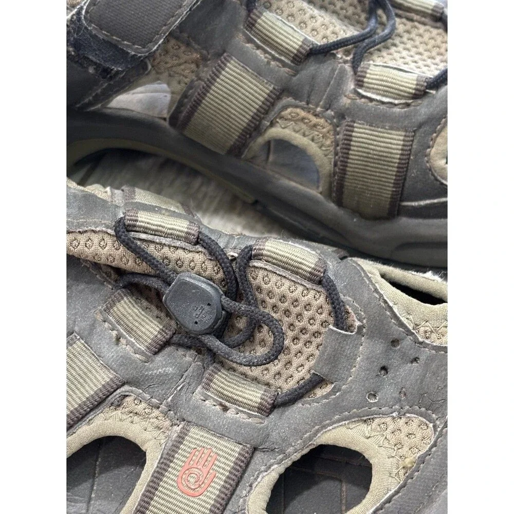 Teva Omnium Mens 8.5 Brown Closed Toe Hiking Water Sandals ShocPad